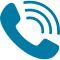 blue phone handset icon